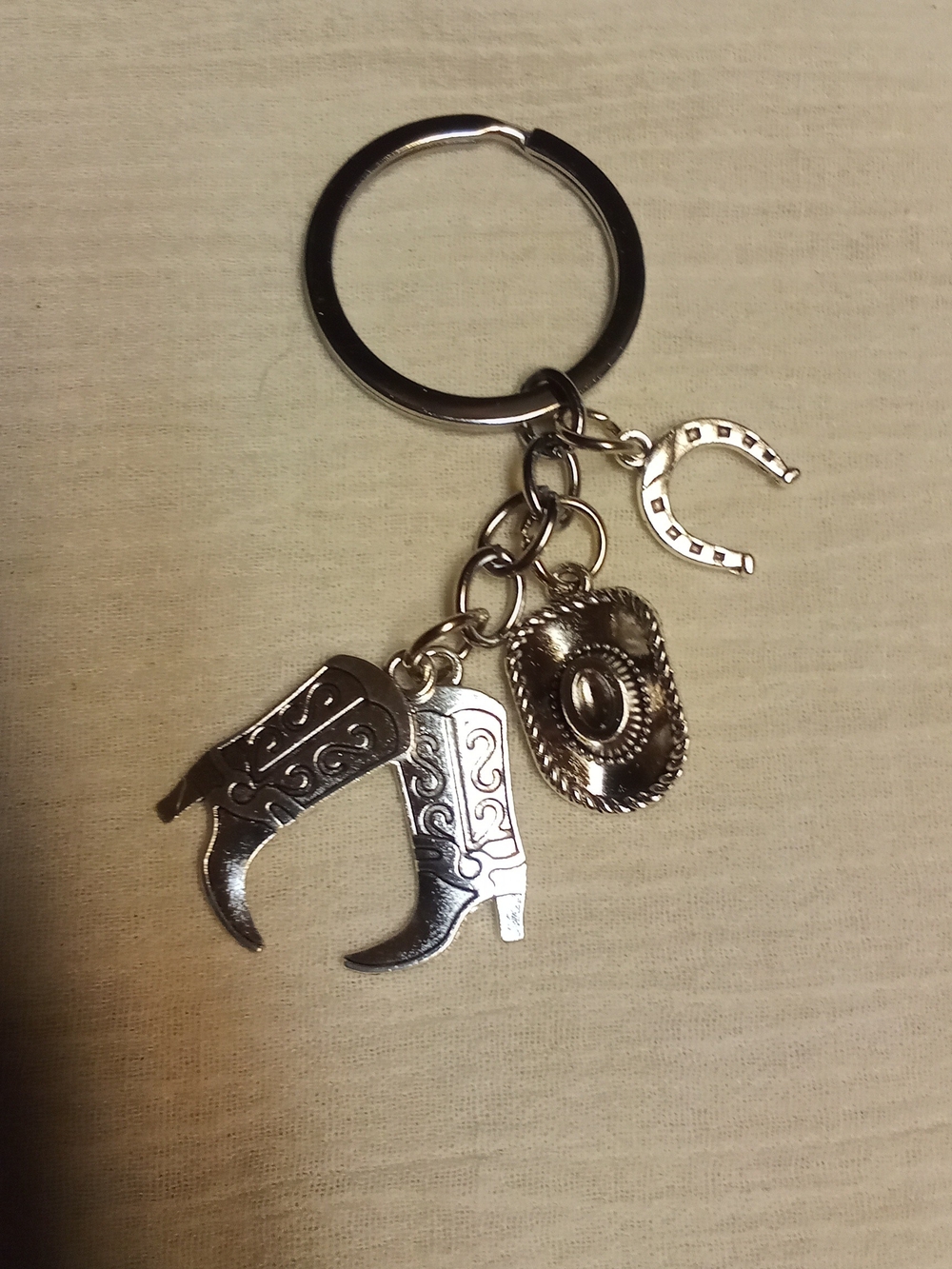 Silver Western Style Keychain - Men Accessories
